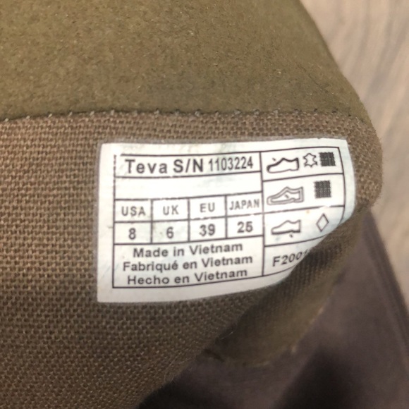 Waterproof Teva Boots Earthy Green - Picture 6 of 10